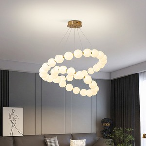French-Style Cream-Colored Nordic <b>Chandelier</b> for Living Room Postmodern Minimalist Designer Bedroom Dining Room Lamp Buddhist - Product Image 3