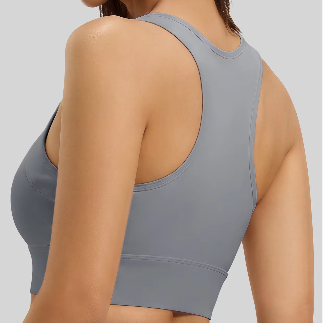 High-Elastic Breathable Backless Sports Bra With Straps For High Support Eco-Friendly Yoga Top Wear For Women