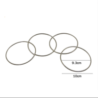 HT M-0043 Anneaux de liaison chinois, ensemble de 4 anneaux (10cm/3.94in), accessoires de magie en métal à effet d'annulation pour illusions et tours de close-up (14+ ans)