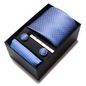 Conjunto de <span class=keywords><strong>corbata</strong></span> de cuello de marca de alta calidad para hombre, conjuntos de <span class=keywords><strong>corbata</strong></span> cuadrada de bolsillo Jacquard, accesorios de traje para hombre, regalo de cumpleaños sólido <span class=keywords><strong>azul</strong></span> claro - Product Image 3
