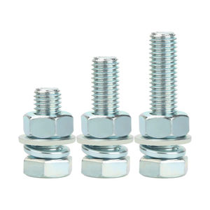 Sujetadores de acero galvanizado Gr4.8 Grade8.8 DIN933 DIN 931 DIN 601 Tornillo de cabeza hexagonal Tuercas y pernos hexagonales - Product Image 5