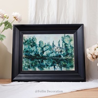 Peintures de paysages européens, fleurs, art mural vintage, cadre en bois, décoration murale de luxe pour mariage, toile, décoration intérieure