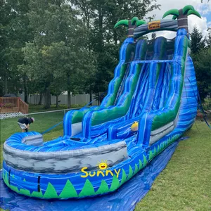 वाणिज्यिक 20ft लंबा inflatable पानी स्लाइड थोक पूल के साथ inflatable पानी स्लाइड inflatable पानी स्लाइड