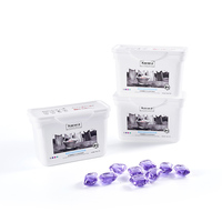 Emballage Écologique Durable 4-en-1 : Capsules de Lessive Haute Efficacité Anti-Bactériennes, Adoucissantes, Anti-Odeurs et Anti-Acariens
