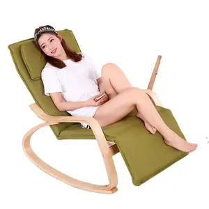 Offre Spéciale solide bois salon chambre chaise berçante inclinable pour salon