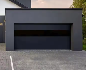 Porte de <span class=keywords><strong>garage</strong></span> automatique résidentielle populaire avec panneau en verre à impact ouragan Caractéristique coupe-vent Surface finie - Product Image 3