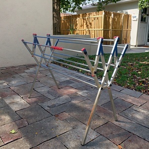 Bạc Đa Giác Gấp Quần Áo Móc Áo Ráp Nhựa Giặt Khô Giá Có Thể Tháo Rời Cho Thuận Tiện Lưu Trữ Vải Giày - Product Image 1