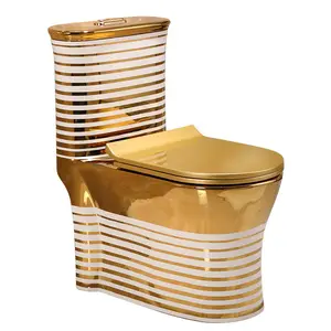 Hot Selling gute Qualität goldenen Luxus westlichen Stil Design einteilige Toilette