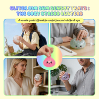 Ensemble de jouets sensoriels à presser personnalisés en forme de Bao Bun, à remontée lente, pour cadeaux de fêtes