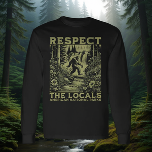 Camiseta de manga larga Respect The Locals Bigfoot Sasquatch American National Parks - Product Image 3