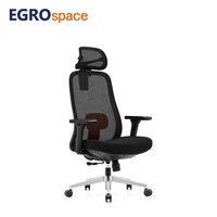 Fauteuil de bureau ergonomique de direction EGROspace avec dossier haut en maille et appui-tête, idéal pour la vente en gros en usine