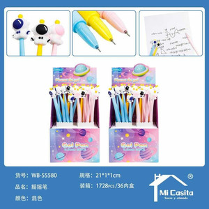 Set di penne Gel a tema pianeta carino all'ingrosso 1728 pz/scatola 0.5mm rosso blu arancio rosa gomma e materiale plastico - Product Image 1