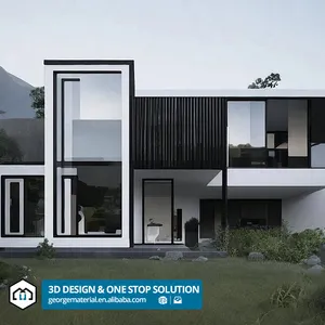可折叠便宜的2层4卧室现代100平方米预制钢结构房屋巴巴多斯