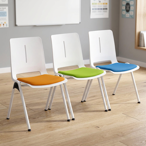 Chaise de conférence empilable moderne, siège de visiteur pour salle de réunion scolaire avec housse amovible pour hôtel, bureau, salle - Product Image 6