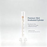 Cylindre gradué en verre en gros, cylindre gradué en verre résistant à la chaleur 5ml 10ml 50ml 100ml 500ml 1000ml 2000ml