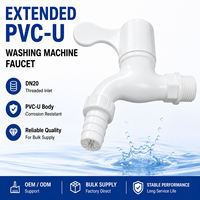 Robinet mural étendu DN20 en PVC-U pour machine à laver, vente en gros OEM/ODM, approvisionnement en vrac
