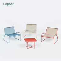 Chaise de loisirs en acier inoxydable 201, imperméable, respirante, en corde tressée, pour la maison, le jardin, le patio, le café, le bord de la piscine, empilable, chaise d'extérieur