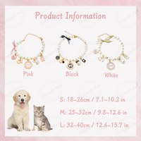 Fabricant en gros Offre Spéciale de luxe concepteur chat chien collier de perles réglable collier pour animaux de compagnie bijoux accessoires pour chiens