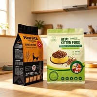 Sachets refermables transparents imprimés en héliogravure avec fenêtre, en plastique de qualité alimentaire, pour aliments pour animaux, bonbons, snacks, salades - 100 pièces