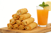 Rollitos de Primavera Vegetales Congelados de Alta Calidad, 25g, Directo de Fábrica, OEM Personalizado para Exportación/Mercado Estadounidense