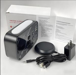 Popular 90 DB Shaker Reloj de escritorio digital LED Pantalla grande Luz nocturna Función de repetición 2USB Carga Vibración Alarma 12/24 horas - Product Image 3