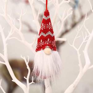 Adorno navideño de gnomos de peluche hechos a mano, decoración colgante para árbol, decoración navideña para el hogar - Product Image 3