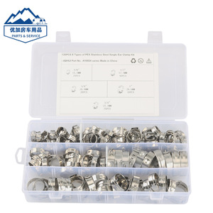 Kit de Abrazaderas de Acero Inoxidable IQIHUI PEX, 120 Piezas, 5 Tamaños, para Reparación de Mangueras - Product Image 1