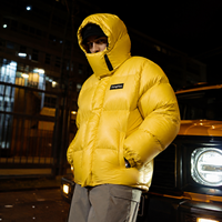 Fabricant OEM, veste d'hiver courte et épaisse en duvet pour homme, style streetwear personnalisé, veste bomber brillante en duvet pour homme