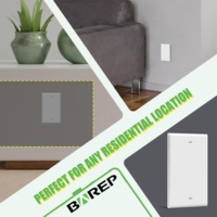 Plaque murale vierge anti-choc Barep 1 poste, conforme UL 514D, avec vis anti-rayures pour boîtier de dispositif PC, pour MRO
