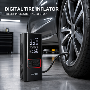160PSI Cordless Mini Digital <strong>Portable</strong> <strong>Tire</strong> Inflator Dual Screen Display Auto Shut Off Air Compressor With Ball - Product Image 3