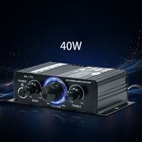 Mini amplificateur de puissance pour voiture 12V, amplificateur audio stéréo portable pour véhicule 20-20KHZ HIFI
