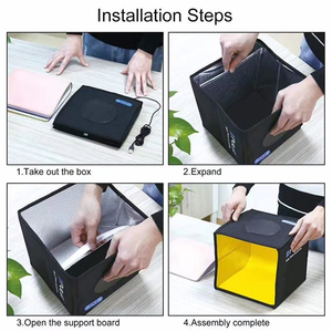 25cm Led Portable <strong>Photo</strong> Studio With Ring Led <strong>Light</strong> Folding Mini <strong>Photo</strong> Shoot Tent Dimmable Led Ring <strong>Light</strong> <strong>Photo</strong> <strong>Light</strong> <strong>Box</strong> - Product Image 6