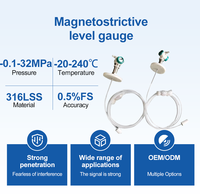 Jauge de niveau magnétostrictive antidéflagrante à montage sur bride, sonde à câble PTFE, transmetteur de niveau de liquide longue portée