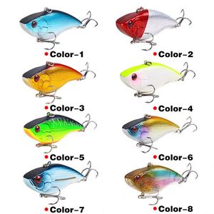 Señuelos VIB de Silicona Dura de Simulación 3D de 18.8g/70mm al por Mayor para Pesca de Lubina, Cebo de Pesca para Peces de Agua Salada, Señuelos de Plástico Duro para Pesca - Product Image 2