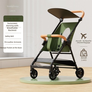 <span class=keywords><strong>Carrito</strong></span> de Viaje Plegable para Bebés, Tipo <span class=keywords><strong>Sombrilla</strong></span>, con Empuje Manual, Herramienta de Caminata para Niños, Cochecito Compacto para Bebés - Product Image 2