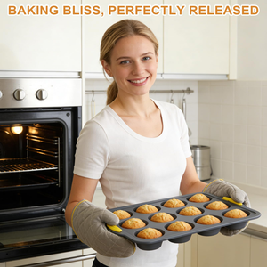 Disposable 12-cavity Cake <b>Baking</b> Pan Food Grade <b>Silicone</b> Muffin Cup Mold Rectangular Pudding Jelly Mold Bubble Shape Tools - Product Image 5