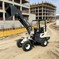 Caricatore Frontale Elettrico 4WD Ecologico Compatto di Alta Qualità, Trattore Multifunzione con Pala Caricatrice