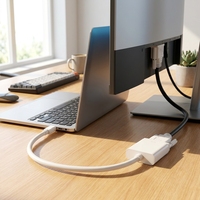 Adaptador DFX Mini DisplayPort a DVI Hembra, Conversor de Video 1080P con Bloqueo de Tornillo, Cable Multimodelo para PC y Laptop