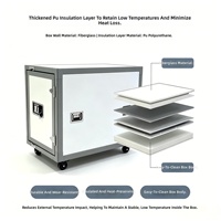 Équipement de congélation mobile commercial de petite taille avec capacité de 140 L, congélateur à grand conteneur, moteur double tension, panneau solaire