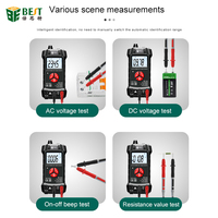 Multimeter Digital Genggam Portabel dengan Lampu Latar LCD AC/DC Ammeter Voltmeter Ohm Pengukur Tegangan