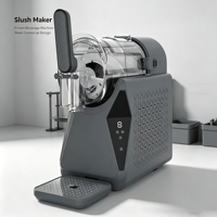 Machine à granita compacte de bureau personnalisable, silencieuse, à refroidissement rapide par compresseur, avec réservoir unique standard, pour la maison et le commerce