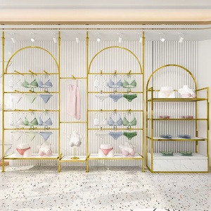 Fabbrica su misura espositore di lusso Lingerie Lingerie di metallo reggiseno <span class=keywords><strong>intimo</strong></span> scaffale per uomo <span class=keywords><strong>donna</strong></span> <span class=keywords><strong>negozio</strong></span> di Lingerie - Product Image 2