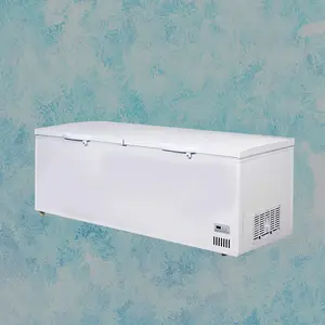 1000L горизонтальная глубокая Коммерческая Морозильная камера, высокоэффективный шкаф для замороженных продуктов, морозильная камера