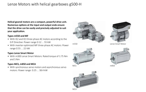 มอเตอร์เกียร์แบบเฮลิคอลซิงโครนัส MT-Lenze G500-H + MCS รับน้ำหนักได้สูง สำหรับระบบขับเคลื่อนอุตสาหกรรม ของแท้พร้อมส่ง - Product Image 3