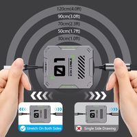 Câbles de charge rapide multi-appareils rétractables 3-en-1 USB 3.0 TPE Max 100W personnalisables avec logo Taipuxi pour cadeau