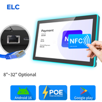 Nueva Pantalla Táctil Android 16 con Wi-Fi, Luz LED RGB de Estado, NFC, RFID, POE Opcional para Integración en Proyectos Comerciales