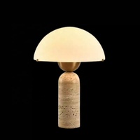 Lampe de table carrée moderne en marbre et verre à LED pour salon, décoration design pour la maison