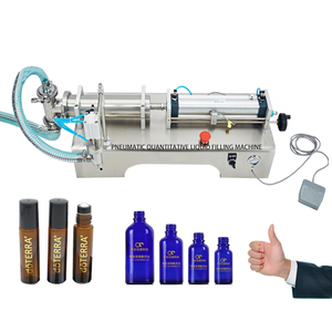 เครื่องบรรจุแบบกึ่งอัตโนมัติชนิดลูกสูบลมสำหรับของเหลวข้นหนืด เช่น น้ำยาฆ่าเชื้อ นม น้ำผลไม้ เบียร์ น้ำมัน น้ำหอม น้ำผึ้ง พร้อมอุปกรณ์ครบชุด - Product Image 4