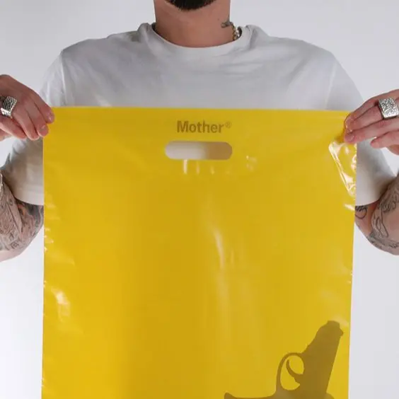ที่ขายดีที่สุดถุงพลาสติกย่อยสลายได้ที่กำหนดเองการพิมพ์สีเต็มรูปแบบถุงพลาสติกช้อปปิ้ง