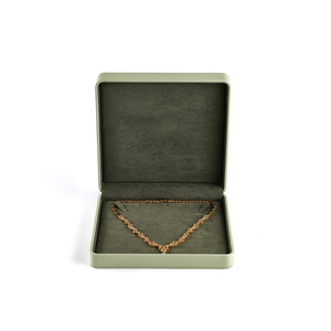 FANXI Green Pu Leather Microfiber Pendant Ring <b>Earrings</b> Jewelry <b>Box</b> Inlay Jewelry Packaging <b>Gift</b> Paper <b>Box</b> - Product Image 5